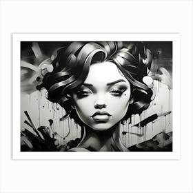 Graffiti Girl Art Print