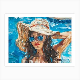 Woman In A Hat Art Print