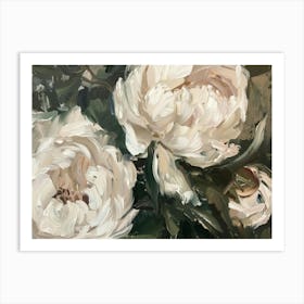 White Peonies 2 Art Print