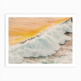 Warm Waves Crashing Art Print