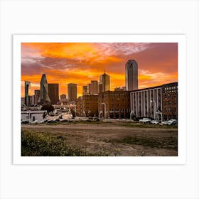 Sunset In Dallas Art Print