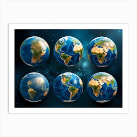 Earth Globes Art Print