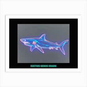 Neon Isistius Genus Shark 3 Poster Art Print