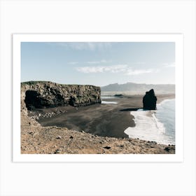 Black Sand Beach In Iceland Art Print