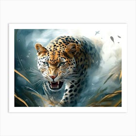 Leopard Hd Wallpaper 1 Art Print