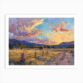 Western Sunset Landscapes Colorado 3 Art Print