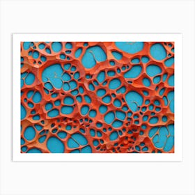 'Orange And Blue' art Art Print