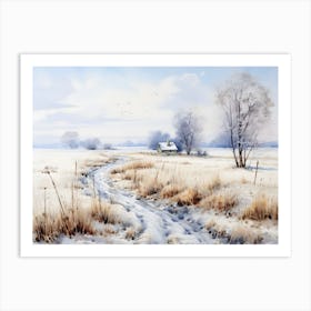 Winter Farmhouse 2 Art Print