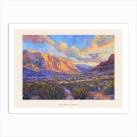 Western Sunset Landscapes Red Rock Canyon Nevada 3 Poster Art Print
