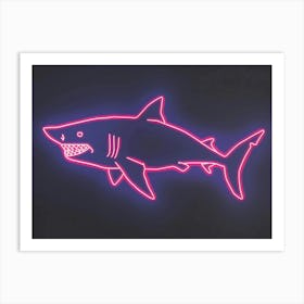 Neon Pink Largetooth Cookiecutter Shark 1 Art Print