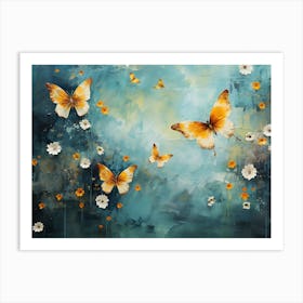 Butterflies In The Sky 2 Art Print