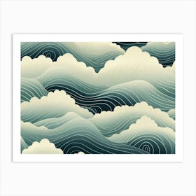 Asian Waves Art Print