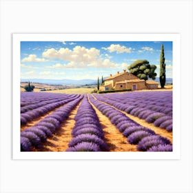 Lavender Field Art Print