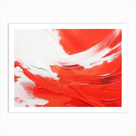 Abstract Red and White Art Print