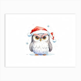 Christmas Owl 6 Art Print