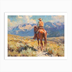 Cowboy In Nevada 2 Art Print