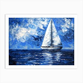 Sailboat On The Ocean 1 Art Print