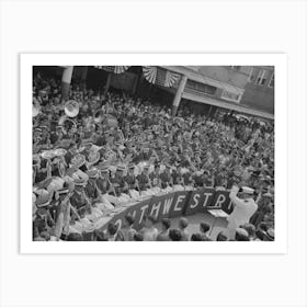 Southwestern University Band With Instruments At National Rice Festival, Crowley, Louisiana By Russell Lee Art Print