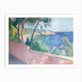 Shimmering Shore Painting Inspired By Paul Cezanne Art Print