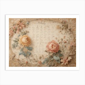 Roses And Flowers Art Print