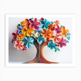 Origami Tree 2 Art Print