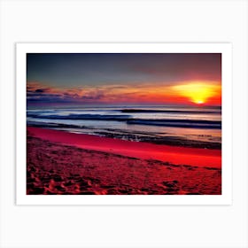 Sunset At The Beach 308 Art Print