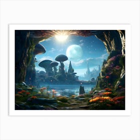 Mushroom Forest 1 Art Print