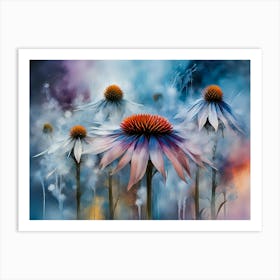 Echinacea - Ai Art Print