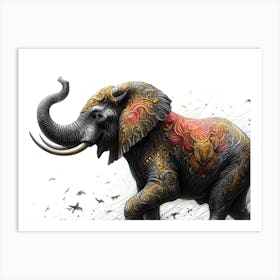 Animal Creative Portrai Illustrationt 21 Art Print