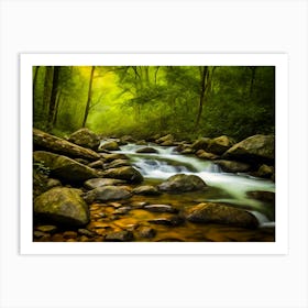 Stream In The Woods 1 Art Print