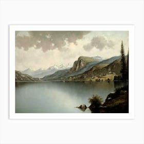 Vintage Landscape Painting Art Print