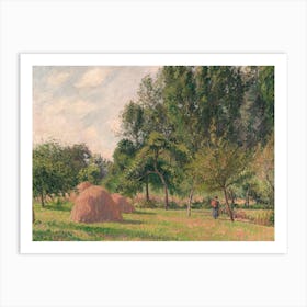 Haystacks, Morning, Eragny, By Camille Pissarro, 1899, French Impressionist Painting, Oil On Canvas Art Print