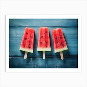 Watermelon Popsicles, Food, Trendy, Summer Art Print