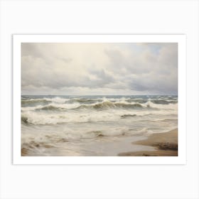 Vintage Ocean Seascape Painting Art Print