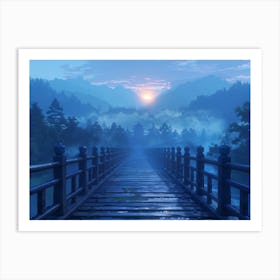 Bridge Over A River Art Print