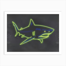Neon Lime Dogfish Shark 2 Art Print