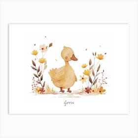 Little Floral Goose 2 Poster Art Print