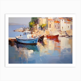 Boats In The Harbor 6 Art Print