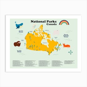 Canada National Parks Art Print