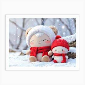 Cute Teddy Bears 1 Art Print