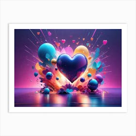 Colorful Heart Creative 5 Art Print