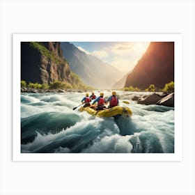 Rafting In The River 3 Art Print