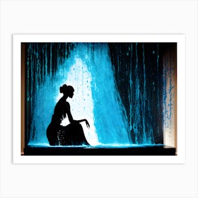 Silhouette Of A Woman Art Print