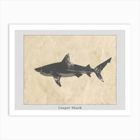 Carpet Shark Silhouette 7 Poster Art Print