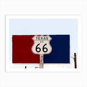 Highway 66 Texas Art Print