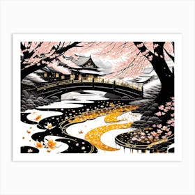 Japanese Cherry Blossoms Art Print