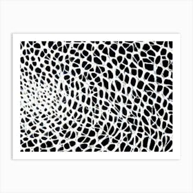 Abstract Pattern Of Black And White Art Print