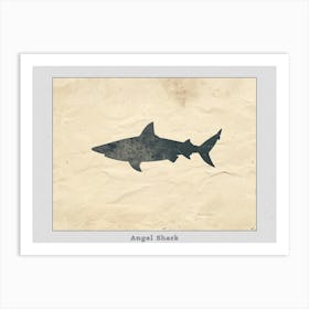 Angel Shark Silhouette 2 Poster Art Print