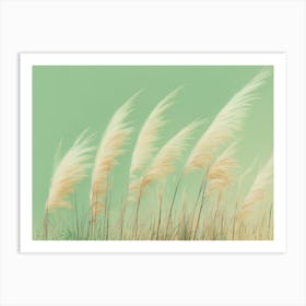 Abstract Pampas Grass Blowing 1 Art Print