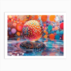 Psychedelic glass ball 2 Art Print